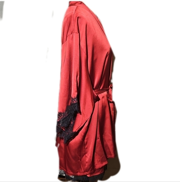 2 Piece Raunchy, Sexy Red Robe & Chemise Set - Picture 7 of 12